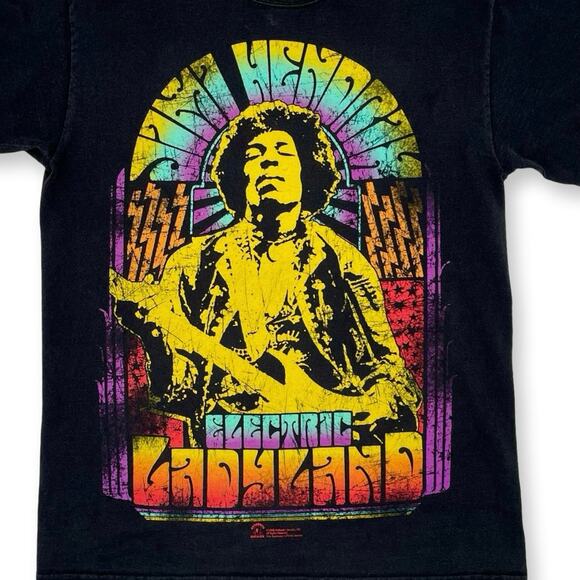 Jimi Hendrix Electric Ladyland Tee Women L Black Psychedelic NWOT - Picture 3 of 8